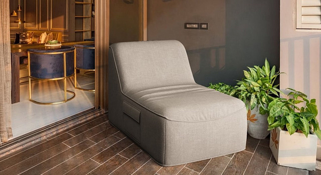 Диван для балкона и лоджии-6, Мягкое кресло Док на веранду 